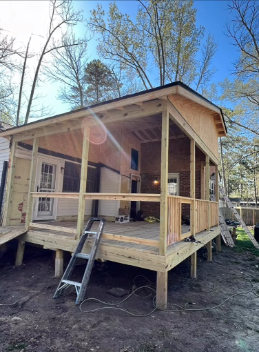 Carpentry work at a client property
